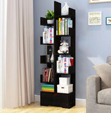 8 Level Display,Storage,Utility,Book Shelf Home Office Furniture Shelving (Black Wood)