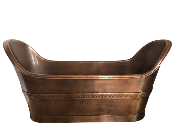 Zachary Copper Bathtub Antique Handmade-Huge Size One Off New Design Hammered free standing