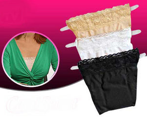 3 Pack Secret Cami Clip on Camisoles Custom Cleavage Control Lace Set Panels