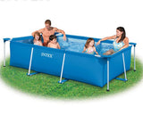 Intex Inflatable Rectangle Metal Frame Family Swimming Pool