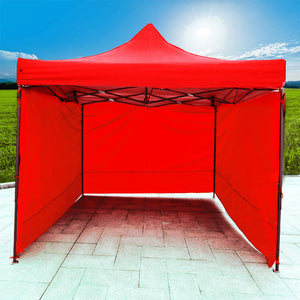 Varossa Heavy Duty 3m x 3m Pop Up Gazebo Marquee Tent with 3 Side Walls