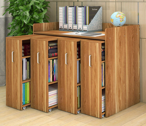 Infinity Vertical Cabinet Shelving System 4-Drawer (Oak)