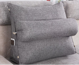 Paradise Adjustable Chair Seat Head Pillow & Back Lumbar Support Cushion (Grey)