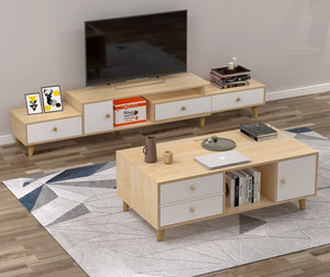 2-Piece Set Unity TV Cabinet and Coffee Table Living Room Package