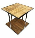 Zeus Square Wood and Metal Coffee Table