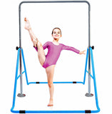 Gymnastics Training Bar Kids Adjustable Horizontal Pull Up Station Home Gym