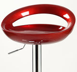 2 x Envy High Gloss Designer Bar Stools (Glossy Burgundy -Set of 2) - OUT OF STOCK
