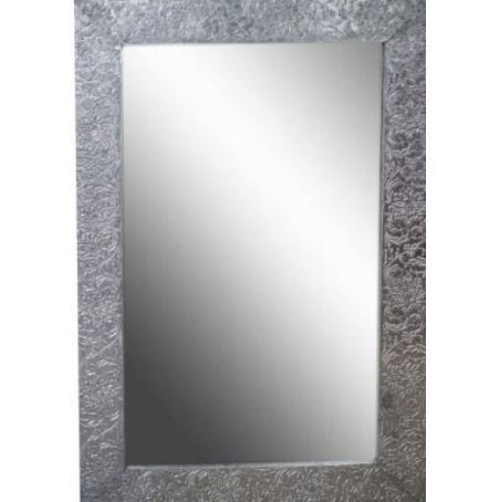 WHITE METAL MIRROR