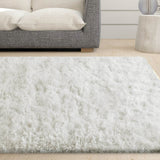 Large Plush Luxury Shag Rug Carpet Mat (Cream White,160 x 230)
