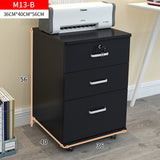 Miami 3 Drawer Bedside Table with Wheels (Black)