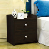 Varossa Classic Bedside Table / Chest of Drawers (Black Wood)
