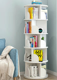 Sanctuary 360-degree Rotating 5 Tier Display Shelf Bookcase Organizer (White)
