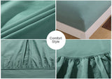 Luxe Home 3 Piece Bedding Set Fitted Sheet and Pillow Cases - Queen Size 150cm (Sage Green)