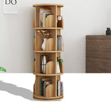 Sanctuary 360-degree Rotating 4 Tier Display Shelf Bookcase Organizer (Oak)
