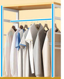 Galaxy Wardrobe Cupboard Shelves & Clothes Hanging Racks (White Oak)