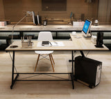 Excel Corner Computer Desk Office Double Workstation (Oak)