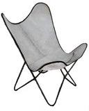 Trendy Butterfly Geniune Hide Chair with solid all welded metal frame