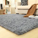 Plush Luxury Shag Rug Carpet Mat (Grey,120 x 160 cm)