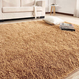 Large Soft Shag Rug Carpet Mat (Caramel Beige,160 x 230)