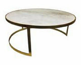 White Marble Moon Coffee Table
