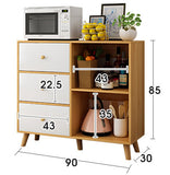 Universal Large Storage Shelf Cabinet Buffet with Drawers (Oak)