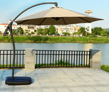 3m Heavy Duty Round Cantilever Outdoor Umbrella (Beige/Tan)