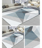 Large Mist Luxury Blue Modern Luxury Rug Carpet Mat (160 x 230)