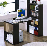 Varossa's Organizer Combination Workstation Computer Desk with 6 Storage Shelves (Oak)