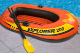 Intex Explorer 200 Set Two Person Inflatable Boat with Oars and Pump