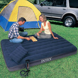 Intex Classic Downy Inflatable Mattress Airbed Set with 2 Pillows and Double Quick Hand Pump