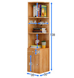 Vision Stylish Wooden Corner Shelf Unit with Cabinet & Drawer (Natural Oak)