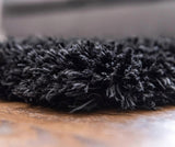 Plush Luxury Shag Rug Carpet Mat (Black,120 x 160 cm)