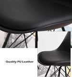 4 x Deluxe PU Leather Chairs ( 4PK Black)