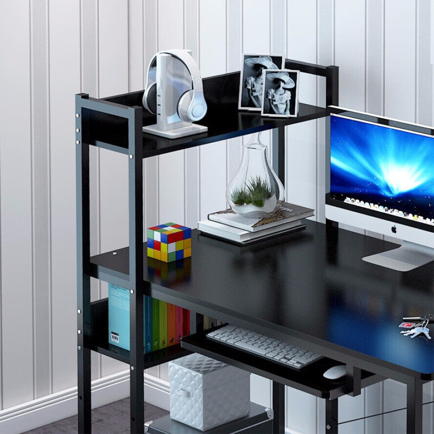 Edge Plus Combination Workstation Computer Desk with Storage Shelves
