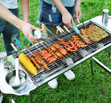Stainless Steel BBQ Charcoal Grill Roaster Barbecue
