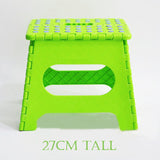 Large 27cm Tall Quality Colourful Kids Foldable Folding Step Stool (Green)