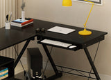 Excel Corner Computer Desk Office Double Workstation (Black)