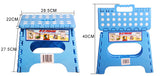 Large 27cm Tall Quality Colourful Kids Foldable Folding Step Stool (Blue)