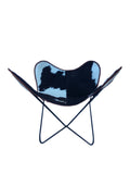 Handcrafted Vintage Retro Style Metal Frame Cowhide Leather Butterfly Chair New