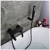 Tub Faucets Oil-rubbed Bronze Wall Mounted Ceramic Valve Bath Shower Mixer Taps