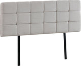 Linen Fabric Queen Bed Deluxe Headboard Bedhead - Beige