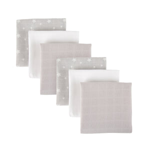 Cuddleco Muslins - Grey Star