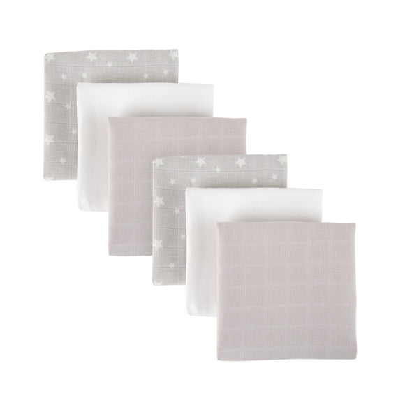 Cuddleco Muslins - Grey Star