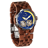 Men Dual Wheel Automatic Kosso Wood Watch