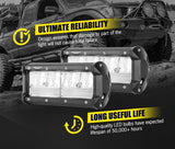 DEFEND 2x 7inch Cree LED Light Bar Spot Flood Work Driving Reverse Offroad