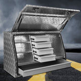Giantz Aluminium Toolbox Generator Tool Box Drawers Truck Canopy Trailer Locks