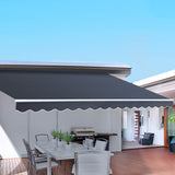 Instahut Retractable Outdoor Arm Awning 2.5 x 2M - Grey