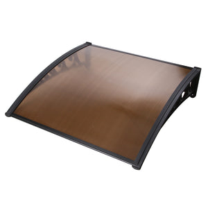 Instahut DIY Window Door Awning Brown 1 x 1M