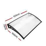 Instahut 1X1.2M Window Door Awning Canopy Rain Cover Sun Shield