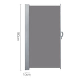 Instahut Retractable Side Awning Shade 1.8 x 3m - Grey